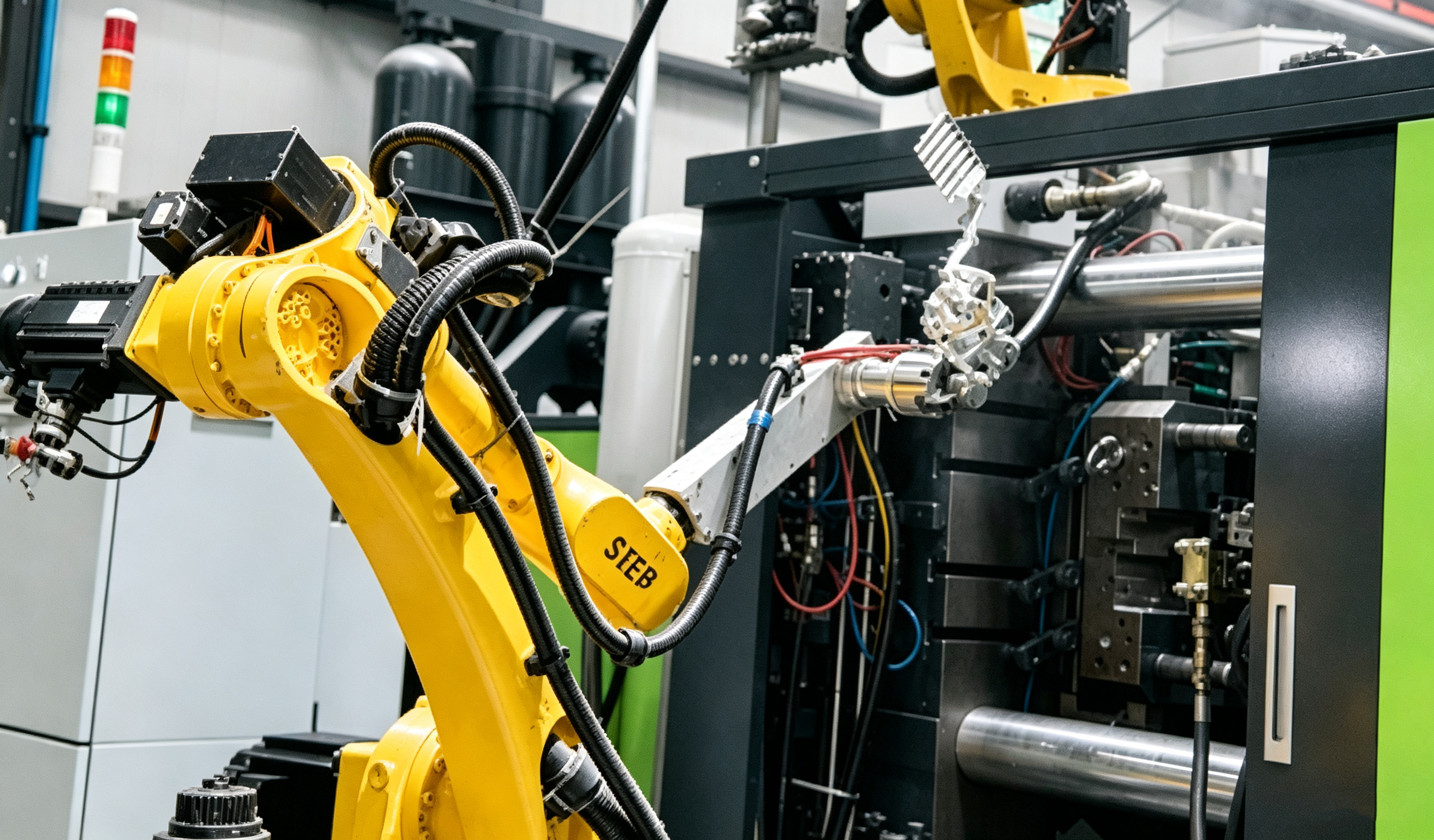 Automatisierte Druckguss‑Entnahme mit Roboter